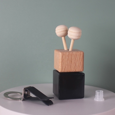 Buy 6ml Wooden Car Perfume Bottle  Empty Car Air Freshener Glass Bottle online manufacture