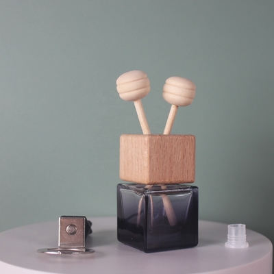 acheter Bouteille de parfum de voiture en verre noir avec capuchon en bois online manufacture