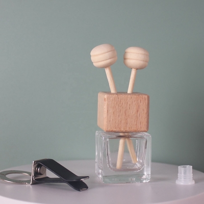 Buy Glass Clear Car Perfume Bottle 6ml Square Shape For Essential Oil online manufacture