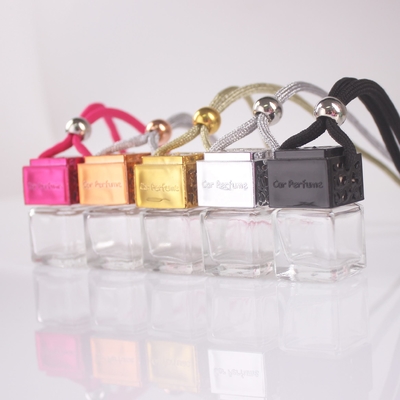 خرید بطری عطر ماشین درب چوبی رنگارنگ با بند و درپوش لاستیکی online manufacture