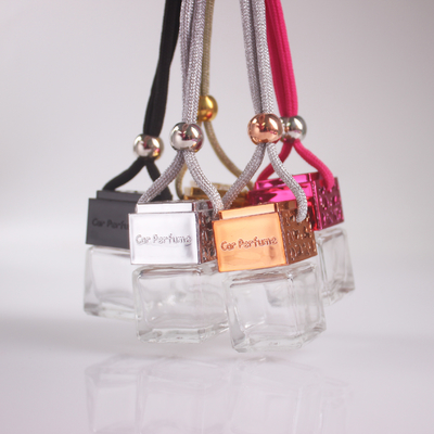 خرید بطری عطر ماشین شیشه ای شفاف با پوشش چوبی رنگارنگ و رشته online manufacture