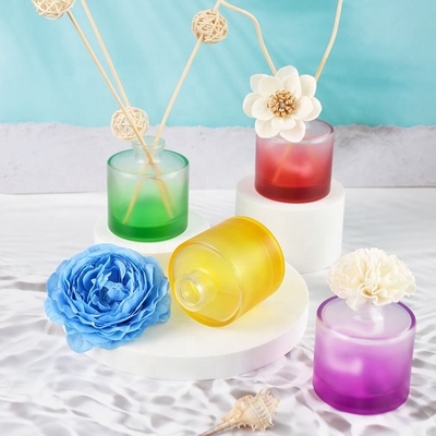 kopen 200 ml ronde glazen riet diffuser flessen Mat zwart Mat blauw Custom logo gedrukt online manufacture
