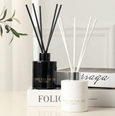 acheter Bouteille de diffuseur de roseau rond élégant Noir et blanc brillant 150 ml Bouteille de diffuseur de parfum vide online manufacture