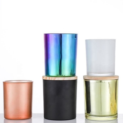 comprar Vidrio vacío Jarrones de velas de colores helados Jarrones de vidrio de lujo únicos para velas online manufacture
