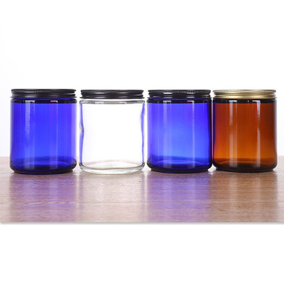 Beli 100ml Container lilin beraroma, Amber Glass lilin toples dengan tutup logam online manufacture