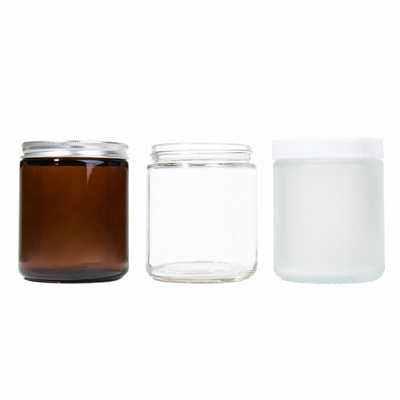 satın al 100ml 250ml 500ml Boş Amber Mum Kavanozları Özel Etiketli Cam Mum Kavanozları Metal Kapağıyla online manufacture