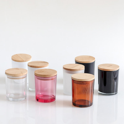 comprar 7OZ Jarrón de vela blanco mate vidrio congelado vacío Jarrones de vela de vidrio con tapas online manufacture