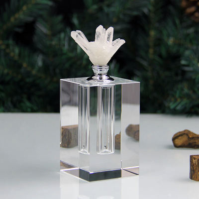 شراء 12ml Luxury Natural Agate Stone Crystal Druse Empty Crystal Perfume Oil Bottle  online manufacture