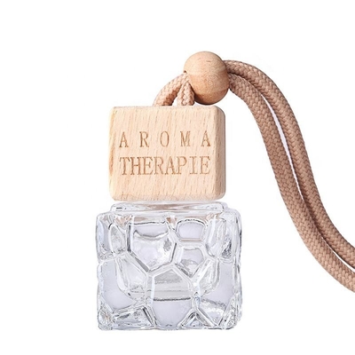 좋은 가격 7ml 평면 꿀집 유리 매달린 자동차 공기 신선기 병 온라인으로