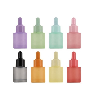अच्छी कीमत फ्लैट शोल्डर सिलेंडर ड्रिपर बोतल, स्किन केयर 20ml ग्लास ड्रिपर बोतल ऑनलाइन
