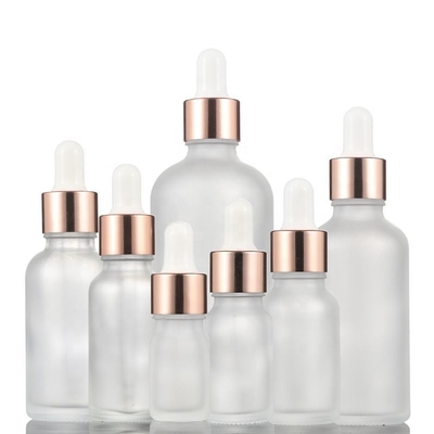 سعر جيد زجاجات زيت أساسي شفافة متجمدة 5ml-100ml مع قطرة الذهب الوردي الانترنت
