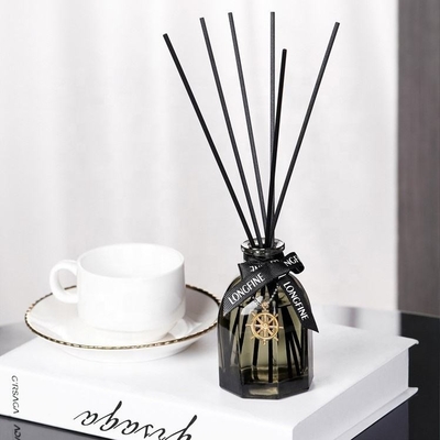 Bon prix Bouteille d' aromathérapie en verre de 130 ml, diffuseur de roseau hexagonal Bouteilles vides pour la maison / hôtel en ligne