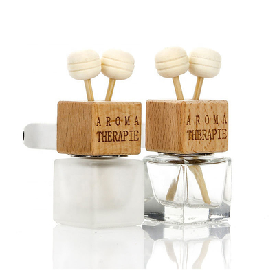 Good price 8ml Empty Square Glass Car Vent Clip Air Freshener Perfume Bottle Fragrance Diffuser Bottle online