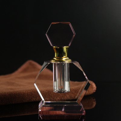 Good price 6ml Pink Crystal Perfume Bottle with Engraved Design online
